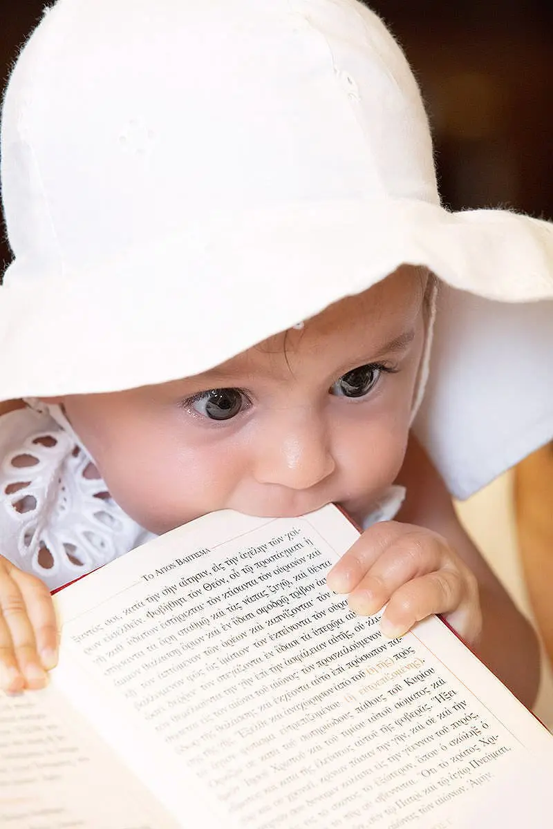 Intimate baptism family photography in Mykonos, Greece