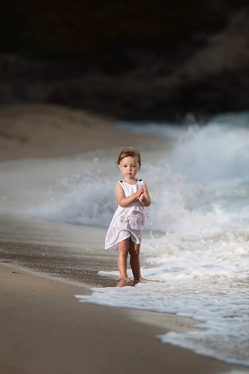 Editorial Aegean light children portrait in Mykonos, Greece