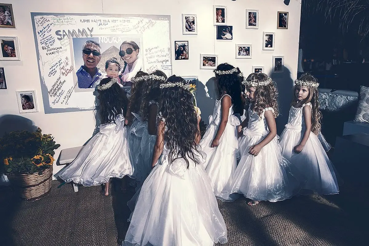 Editorial fashion children portrait in Mykonos, Greece