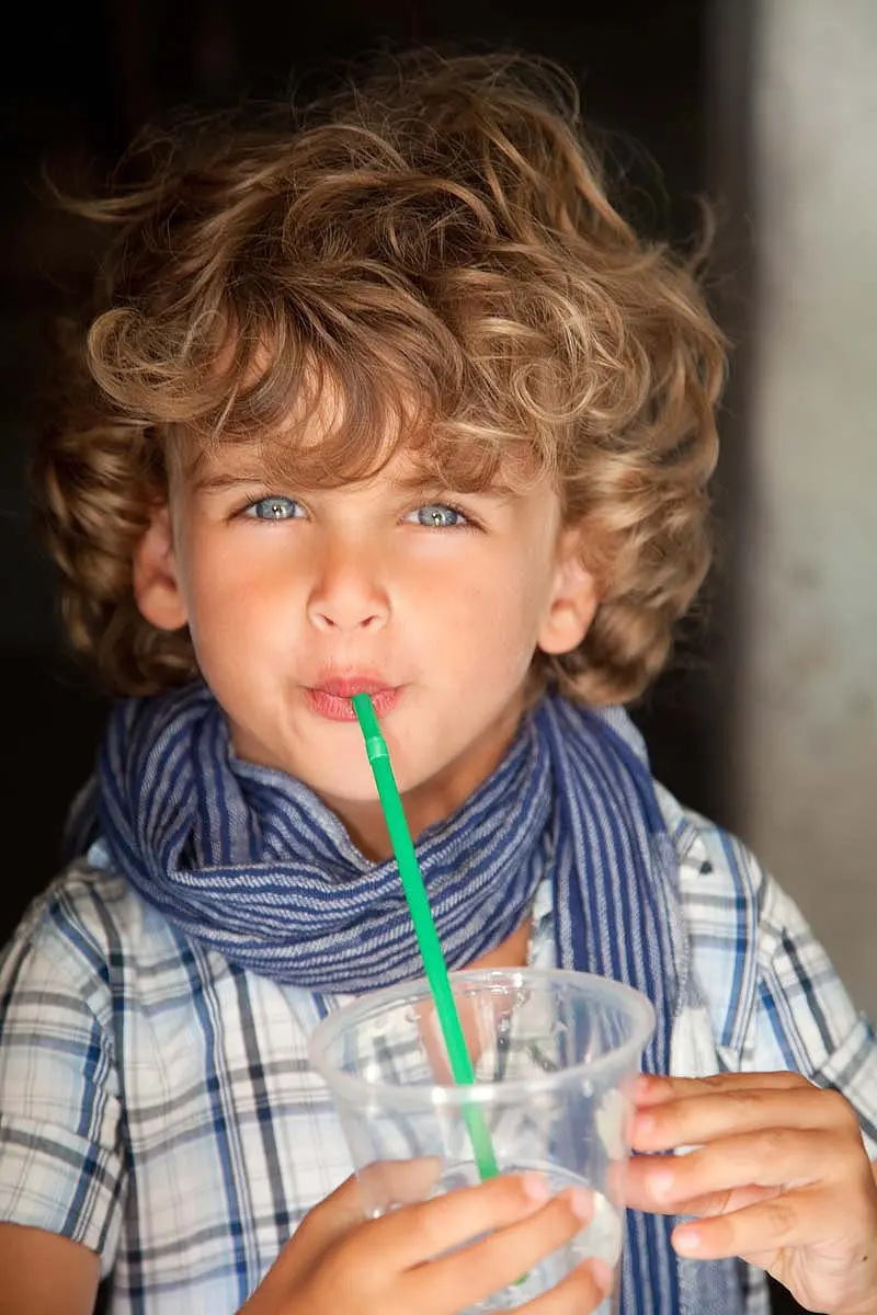 Editorial documentary children portrait, in Mykonos, Greece