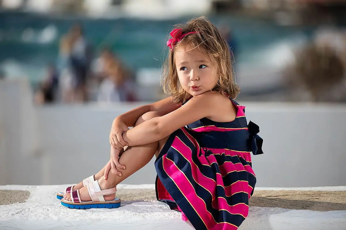 Cycladic-style children portrait session in Mykonos, Greece