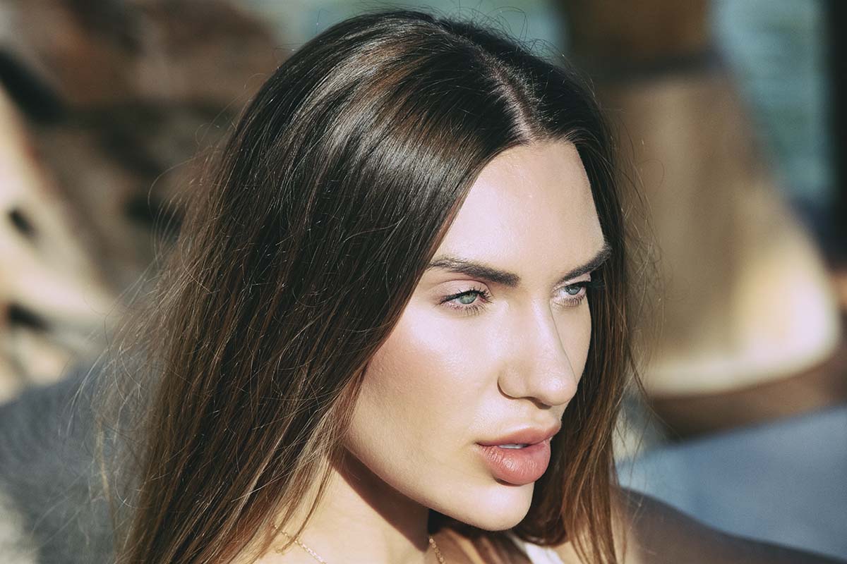Saturated colour beauty close-up fashion editorial in Mykonos, Greece