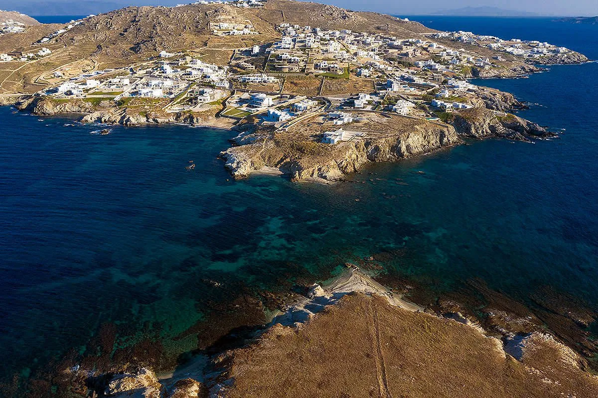 Sunlit spa detail hotels villas advertising outtake in Mykonos, Greece