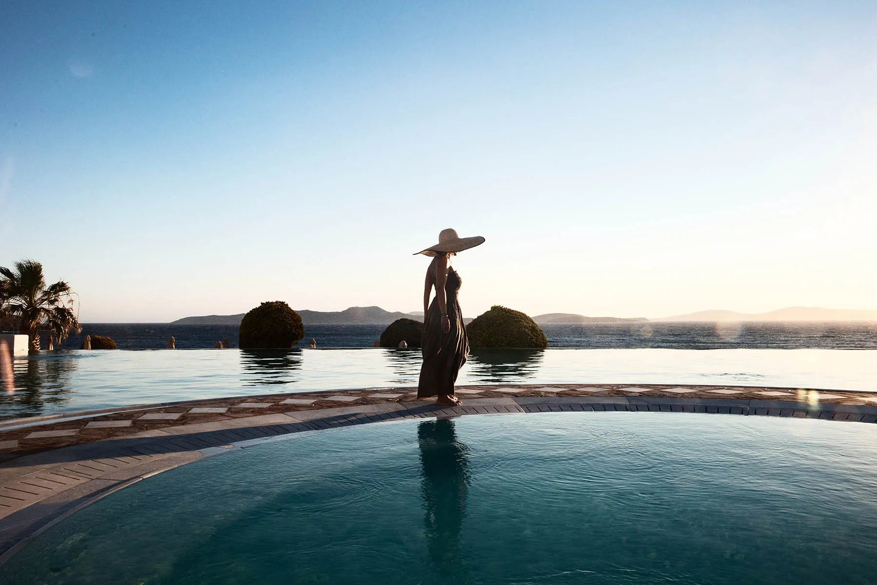 Soft-light group lifestyle portrait moment in Mykonos, Greece