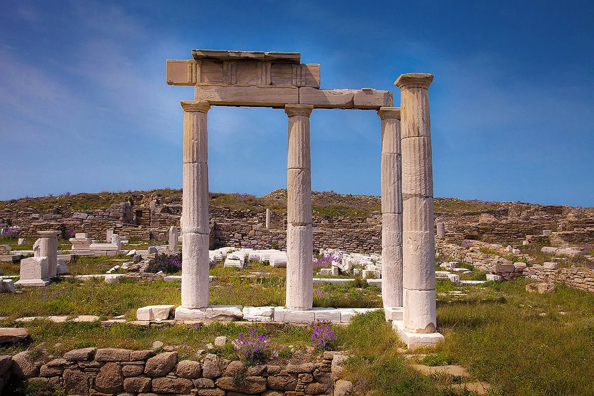 Delos archaeological site travel photography