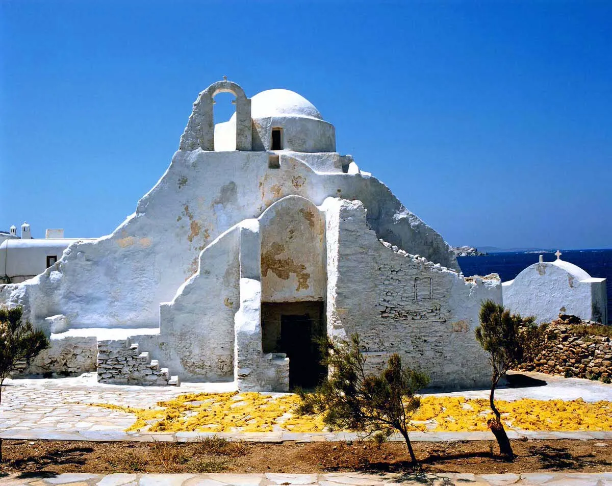 Romantic painterly Mykonos travel photography in Greece