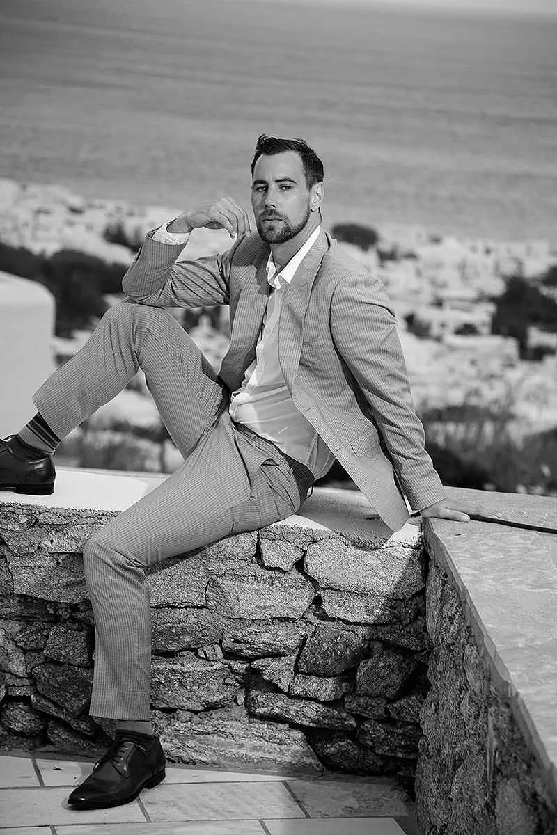 Sunlit lantern wedding photography on a Cycladic terrace, in Mykonos, Greece