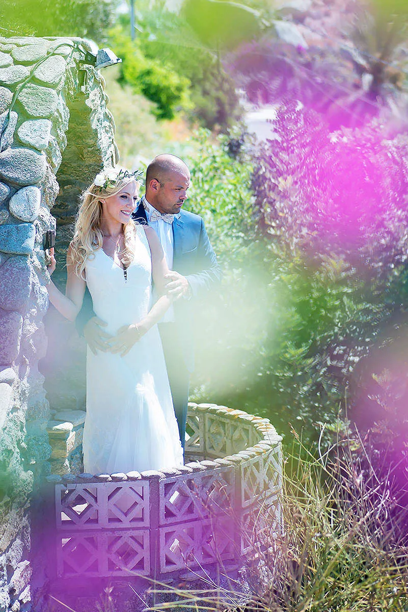 Sunlit vows wedding photography at sunset, in Mykonos, Greece